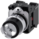 SIEMENS - Selettore a chiave RONIS, 22 mm, rotondo, in metallo lucido, estrazione chiave O