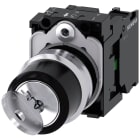 SIEMENS - Selettore a chiave RONIS, 22 mm, rotondo, in metallo lucido, estrazione chiave O+I