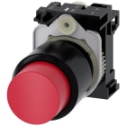 SIEMENS - Pulsante con corsa allungata (12 mm), 22 mm, rotondo, in plastica, colore rosso