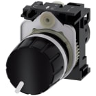 SIEMENS - Potenziometro, 22 mm, rotondo, in plastica, colore nero, 4,7 kOhm, con supporto 3SU12002PR101AA0