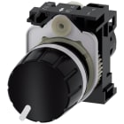 SIEMENS - Potenziometro, 22 mm, rotondo, in plastica, colore nero, 2,2 kOhm, con supporto