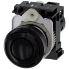 SIEMENS - Segnalatore acustico, 22 mm, rotondo, in plastica, colore nero, suono continuo, 2,4 kHz, AC/DC 24 V