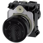 SIEMENS - Segnalatore acustico, 22 mm, rotondo, in plastica, nero, suono continuo, 4,5 kHz, AC/DC 24 V