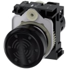 SIEMENS - Segnalatore acustico, 22 mm, rotondo, in plastica, nero, suono continuo, 4,5 kHz, AC 230 V