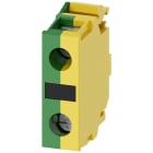 SIEMENS - Morsetto di supporto, colore verde/giallo, morsetti a vite, per fissaggio sulla base