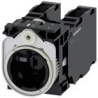 SIEMENS - Supporto per 3 moduli, 1NO+1NC, 1NO+1NC, modulo LED, colore rosso, AC/DC 6 ... 24 V