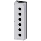 SIEMENS - Custodia per dispositivo di comando, 22 mm, rotondo, materiale della custodia plastica, parte superiore della custodia grigia, 6 punti di comando p...