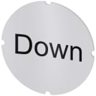 SIEMENS - Inserto piatto per pulsante luminoso, rotondo, colore opalescente, iscrizione: Down