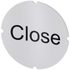 SIEMENS - Inserto piatto per pulsante luminoso, rotondo, colore opalescente, iscrizione: Close