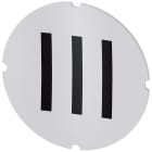 SIEMENS - Inserto piatto per pulsante luminoso, rotondo, colore opalescente, simbolo: III*