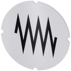 SIEMENS - Inserto piatto per pulsante luminoso, rotondo, colore opalescente, simbolo: Avanzamento