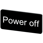 SIEMENS - Targhetta identificativa 12,5 x 27 mm, colore nero, iscrizione: Power on 3SU19000AC160DF0
