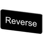 SIEMENS - Targhetta identificativa 12,5 x 27 mm, colore nero, iscrizione: Reverse