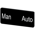 SIEMENS - Targhetta identificativa 12,5 x 27 mm, colore nero, iscrizione: MAN Auto