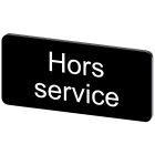 SIEMENS - Targhetta identificativa 12,5 x 27 mm, colore nero, iscrizione: HORS Service