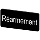 SIEMENS - Targhetta identificativa 12,5 x 27 mm, colore nero, iscrizione: REARMEMENT 3SU19000AC160GV0