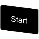 SIEMENS - Targhetta identificativa 17,5 x 27 mm, colore nero, iscrizione: Start