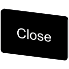 SIEMENS - Targhetta identificativa 17,5 x 27 mm, colore nero, iscrizione: Close