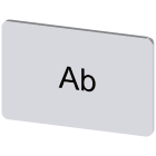 SIEMENS - Targhetta identificativa 17,5 x 27 mm, colore argento, iscrizione: Ab