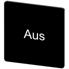 SIEMENS - Targhetta identificativa 27 x 27 mm, colore nero, iscrizione: Aus