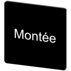 SIEMENS - Targhetta identificativa 27 x 27 mm, colore nero, iscrizione: Montee