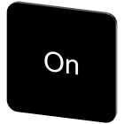 SIEMENS - Targhetta identificativa 22 x 22 mm, colore nero, iscrizione: On 3SU19000AF160DJ0