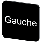 SIEMENS - Targhetta identificativa 22 x 22 mm, colore nero, iscrizione: GAUCHE