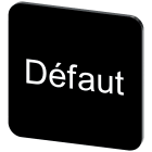 SIEMENS - Targhetta identificativa 22 x 22 mm, colore nero, iscrizione: DEFAUT