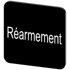 SIEMENS - Targhetta identificativa 22 x 22 mm, colore nero, iscrizione: REARMEMENT