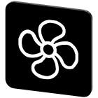 SIEMENS - Targhetta identificativa 22 x 22 mm, colore nero, iscrizione: Lüfter