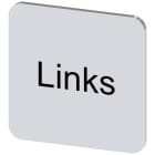 SIEMENS - Targhetta identificativa 22 x 22 mm, colore argento, iscrizione: Links