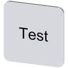 SIEMENS - Targhetta identificativa 22 x 22 mm, colore argento, iscrizione: Test