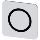 SIEMENS - Targhetta identificativa 22 x 22 mm, colore argento, simbolo: O*