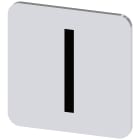 SIEMENS - Targhetta identificativa 22 x 22 mm, colore argento, simbolo: I*