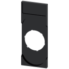 SIEMENS - Portatarghetta, pulsante doppio, piatto, colore nero, per targhetta identificativa 12,5 x 27 mm