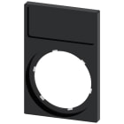 SIEMENS - Portatarghetta, cornice squadrata in basso, colore nero, per targhetta identificativa 12,5 x 27 mm