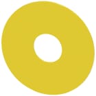 SIEMENS - Disco targhetta per arresto di emergenza, colore giallo, diametro esterno 75 mm, diametro interno 22,5 mm