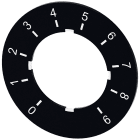 SIEMENS - Targhetta identificativa per potenziometro, colore nero, iscrizione: 0 ... 9 3SU19000BG160RT0