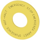 SIEMENS - Disco targhetta per ARRESTO DI EMERGENZA, colore giallo, senza iscrizione, diametro esterno 60 mm