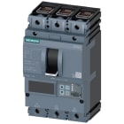 SIEMENS - interruttore automatico 3VA2 IEC frame 160 classe del potere di interruzione M Icu=55kA con 415V a 3 poli, protezione impianto ETU550, LSI, In=100A...