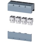 SIEMENS - Morsetto di collegamento per conduttore tondo TA4.3 4x 4/0 - 500kcmil per 4 cavi, 4 pezzi