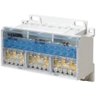 SIEMENS - Blocco distributore a 4 poli, 125A, 690V ingresso 1x 25/35mm² uscita 4x 16+7x 10mm² 5ST2502