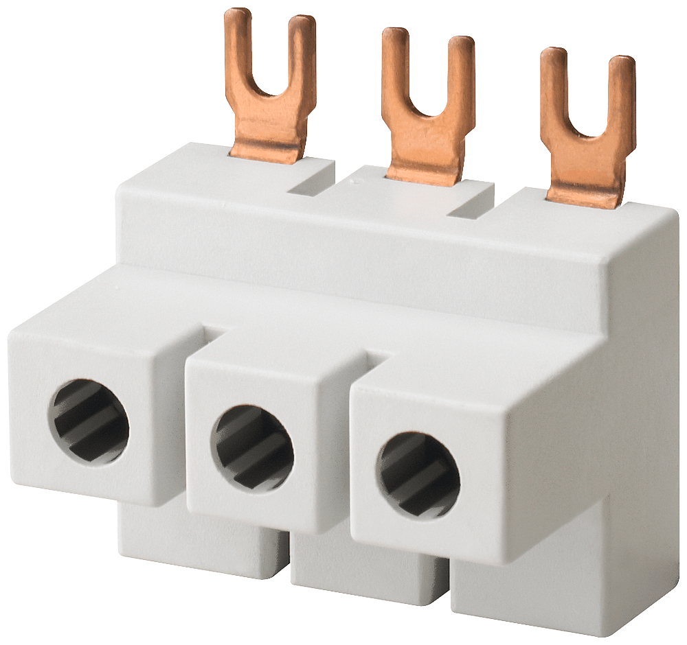 SIEMENS - Sbarretta di collegamento a 3 poli, unità dingombro modulare 15 mm 25 mm² esecuzione a forcella