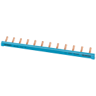 SIEMENS - sbarra di collegamento a punte, monofase 10mm2, 12 punte, isolamento blu tagliabile, con calotte terminali