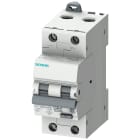 SIEMENS - Interruttore magnetotermico differenziale, 6 kA, a 2 poli, tipo A, 30 mA, car. C, In: 06A Un: 230 V