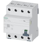 SIEMENS - Interruttore differenziale, a 4 poli, tipo B, con breve ritardo, In: 40 A, 30 mA
