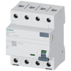 SIEMENS - Interruttore differenziale, a 4 poli, tipo A, In: 80 A, 30 mA, Un AC: 400 V, SIGRES