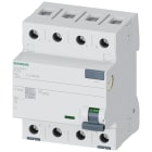 SIEMENS - Interruttore differenziale, a 4 poli, tipo A, In: 63 A, 30 mA, Un AC: 500 V