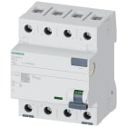 SIEMENS - Interruttore differenziale, a 4 poli, tipo A, selettivo, In: 40 A, 300 mA, Un AC: 400 V