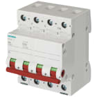 SIEMENS - Interruttore ON/OFF 63 A 3 poli+N, con leva rossa